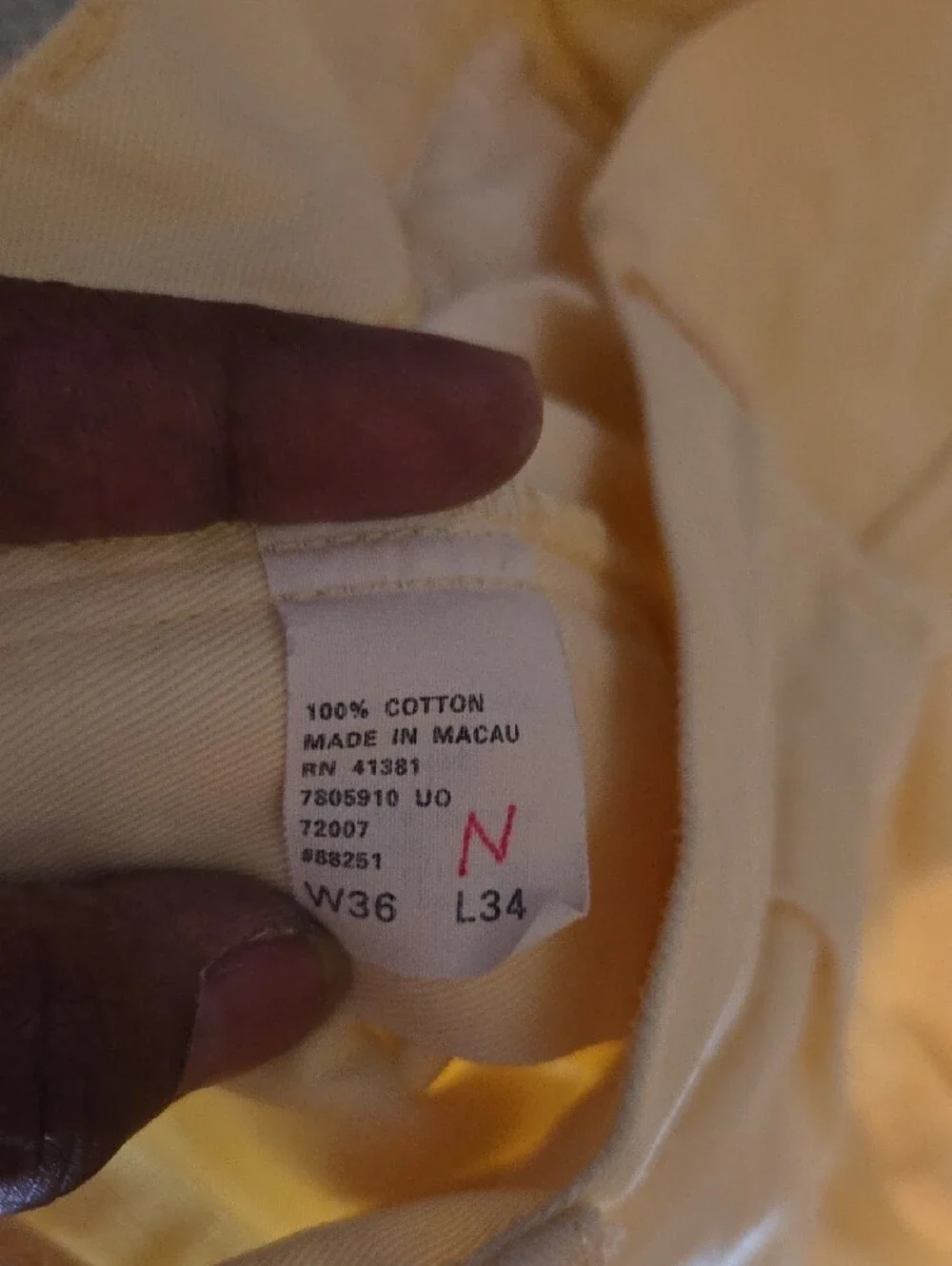 Polo by Ralph Lauren Cream Pleated Chino Pants